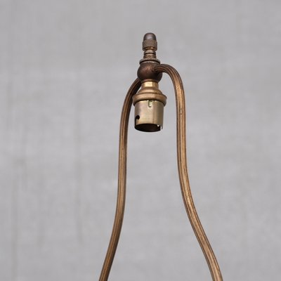 Mid-Century French Leather and Brass Table Lamp-JRP-1116007