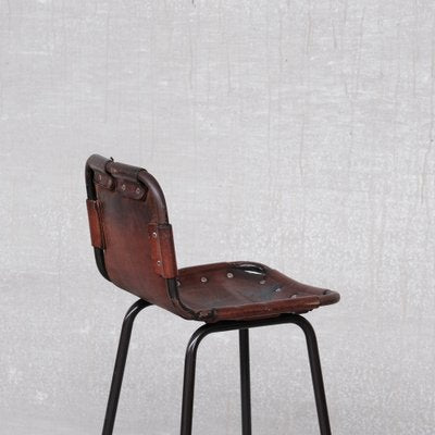 Mid-Century French Leather Bar Stool-JRP-1178282