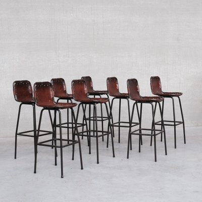 Mid-Century French Leather Bar Stool-JRP-1178282