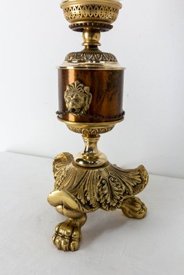 Mid-Century French Lion Bronze Table Lamp-RIU-1183471