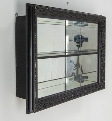 Mid-Century French Louis XV Style Decorative Mirrored Shelf in Stucco Frame-RIU-1142272