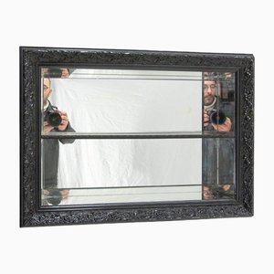 Mid-Century French Louis XV Style Decorative Mirrored Shelf in Stucco Frame-RIU-1142272