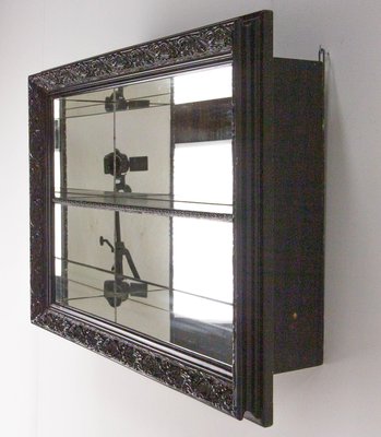 Mid-Century French Louis XV style Decorative Mirrored Shelf with Stucco Frame, 1960s-RIU-1373768