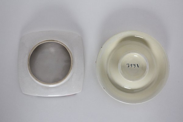 Mid-Century French Metal Ceramic Standing Ashtray by Michel Buffet, 1950s-NB-1337960