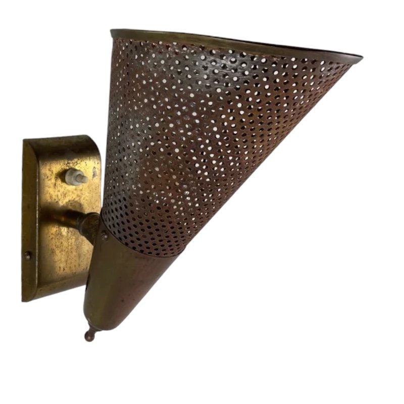 Mid-Century French Metal Wall Light by Mathieu Mategot for Atelier Matégot