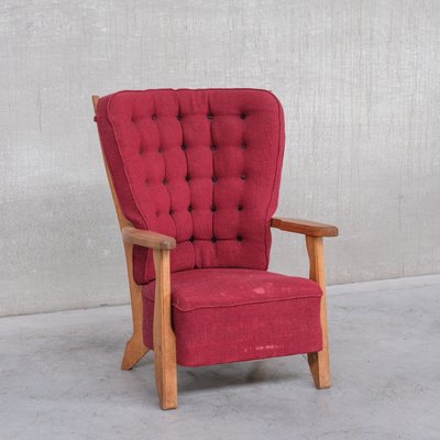 Mid-Century French Oak Armchair from Guillerme Et Chambron-JRP-1215972