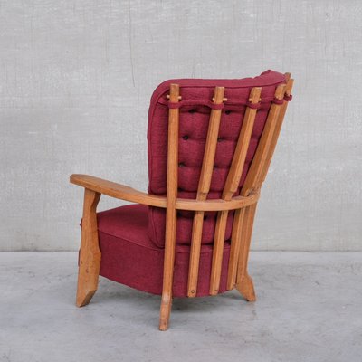 Mid-Century French Oak Armchair from Guillerme Et Chambron-JRP-1215972