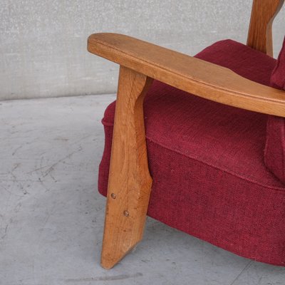 Mid-Century French Oak Armchair from Guillerme Et Chambron-JRP-1215972