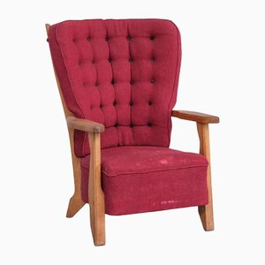 Mid-Century French Oak Armchair from Guillerme Et Chambron-JRP-1215972