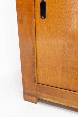 Mid-Century French Oak Buffet Enfilade Sideboard Credenza with Four Sliding Doors-RIU-1195634