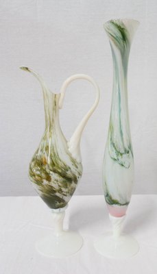 Mid-Century French Opaline Vases, Set of 2-RIU-827609