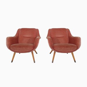 Mid-Century French Organic Mohair Lounge Chairs, 1960s, Set of 2-RDW-707835