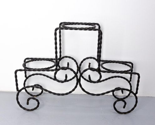 Mid-Century French Plant Holder Wrought Iron, 1960s-RIU-1420995