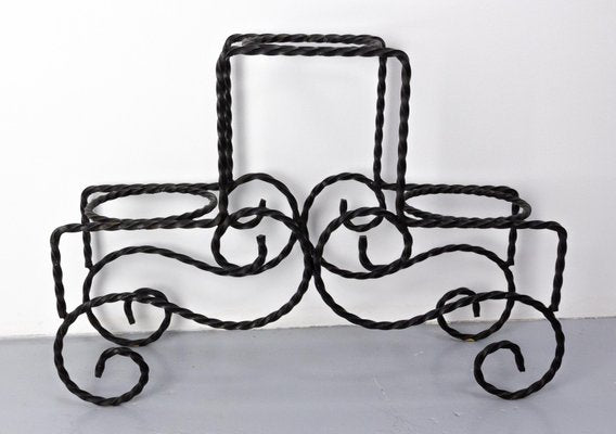 Mid-Century French Plant Holder Wrought Iron, 1960s-RIU-1420995