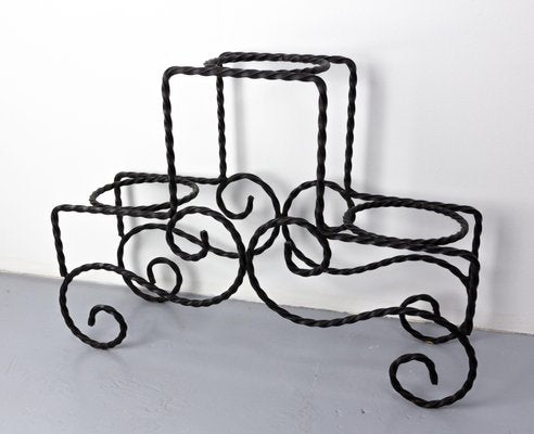 Mid-Century French Plant Holder Wrought Iron, 1960s-RIU-1420995