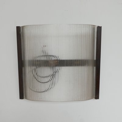 Mid-Century French Prismatic Glass Wall Lamp from Holophane-JRP-925789