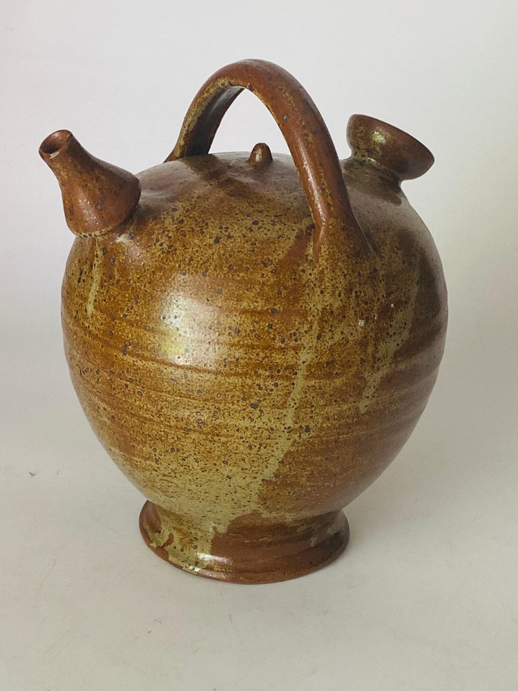 Mid-Century French Provincial Stoneware Pottery Jar