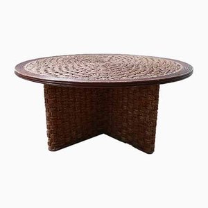 Mid-Century French Rope Coffee Table in the Style of Audoux & Minet-JRP-995976