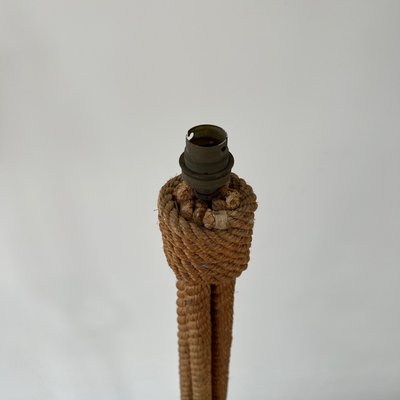 Mid-Century French Rope Work Floor Lamp by Adrien Audoux & Frida Minet-JRP-1324807