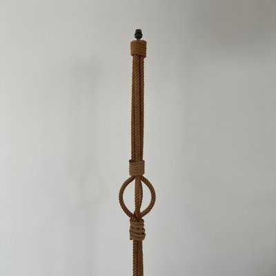 Mid-Century French Rope Work Floor Lamp by Adrien Audoux & Frida Minet-JRP-1324807