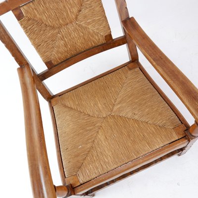 Mid-Century French Rush Armchair, 1950s-NYF-2019047