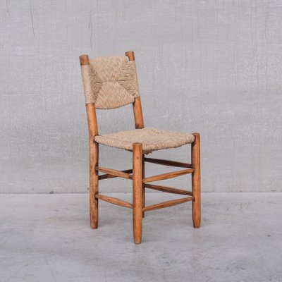 Mid-Century French Rush Model 19 Dining Chairs by Charlotte Perriand, Set of 7-JRP-1311238