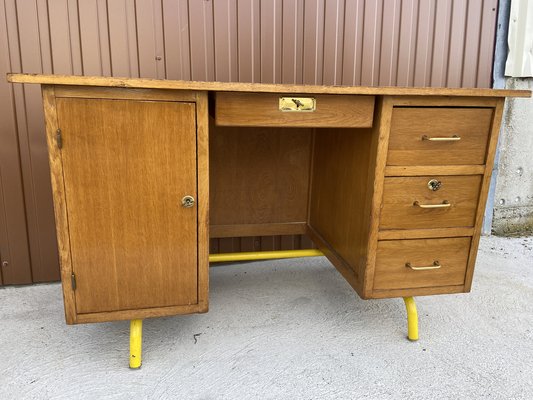 Mid-Century French School Teacher Desk, 1970s-GQM-1718699