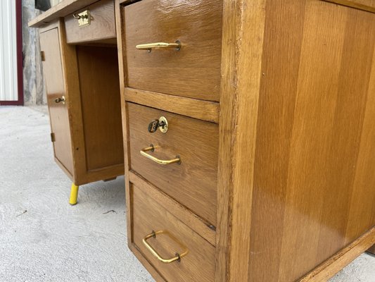 Mid-Century French School Teacher Desk, 1970s-GQM-1718699