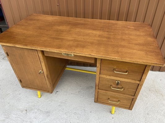 Mid-Century French School Teacher Desk, 1970s-GQM-1718699