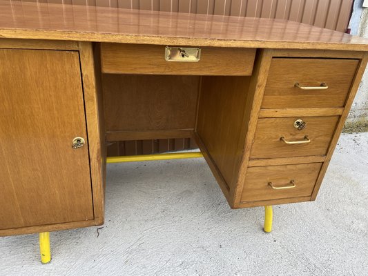 Mid-Century French School Teacher Desk, 1970s-GQM-1718699