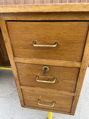 Mid-Century French School Teacher Desk, 1970s-GQM-1718699