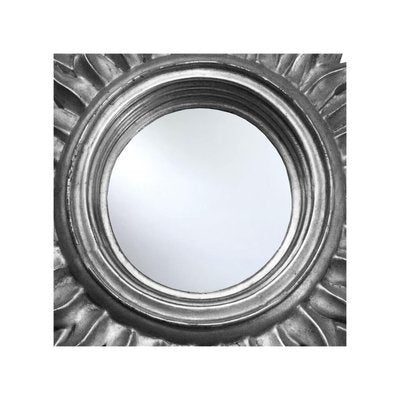 Mid-Century French Silver Wood Sun Mirror, 1960-UZ-863062