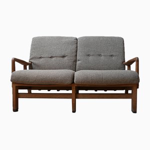 Mid-Century French Sofa by Guillerme et Chambron, 1960s-JRP-734092