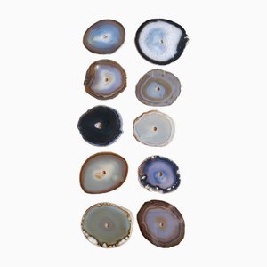 Mid-Century French Stone Coasters, Set of 10-JRP-1764569