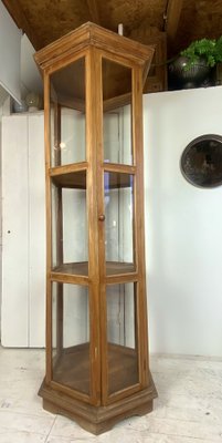 Mid-Century French Teak Wood Vitrine Display Cabinet, 1960s-WZZ-1122034