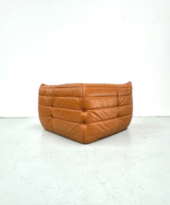 Mid-Century French Togo Cornerseat in Light Brown Leather by Michel Ducaroy for Ligne Roset-XLZ-2041752