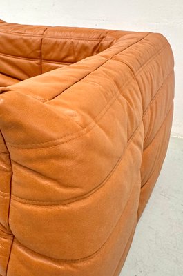 Mid-Century French Togo Cornerseat in Light Brown Leather by Michel Ducaroy for Ligne Roset-XLZ-2041752