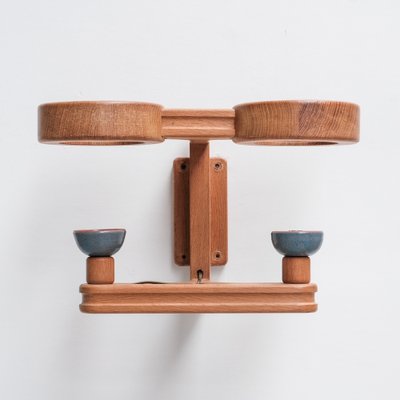 Mid-Century French Wall Light in Oak by Guillerme & Chambron-JRP-1775183