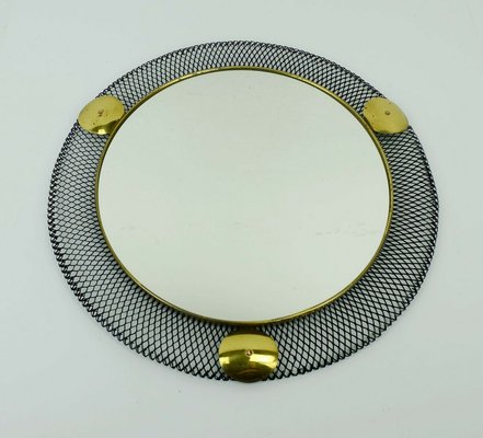 Mid-Century French Wall Mirror with Filigree Metal Frame, 1950s-FH-1101026