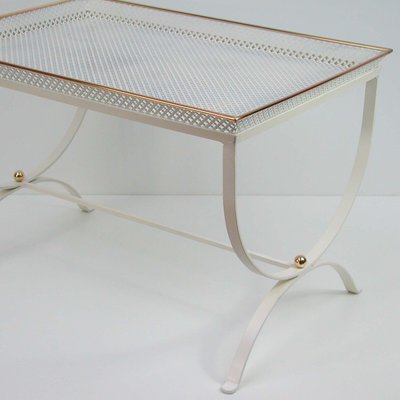 Mid-Century French White Side Table, 1950s-OE-897794