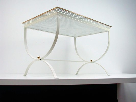 Mid-Century French White Side Table, 1950s-OE-897794