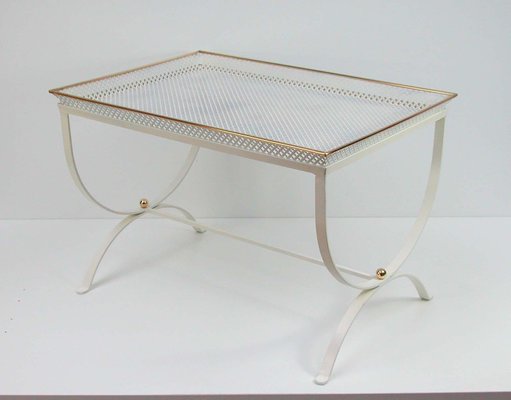 Mid-Century French White Side Table, 1950s-OE-897794