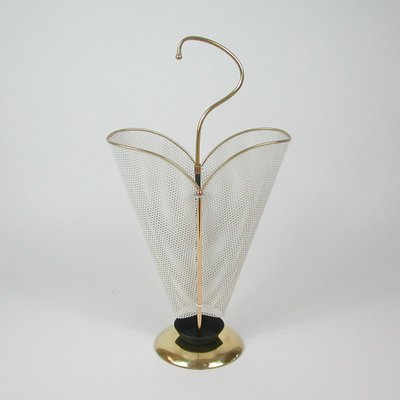 Mid-Century French White Umbrella Stand by Mathieu Matégot, 1950s-OE-1110721