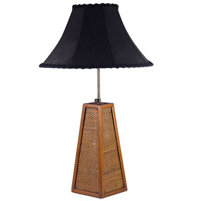 Mid-Century French Wicker Table Lamp, 1960s-GIW-1332600