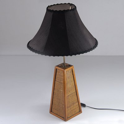 Mid-Century French Wicker Table Lamp, 1960s-GIW-1332600