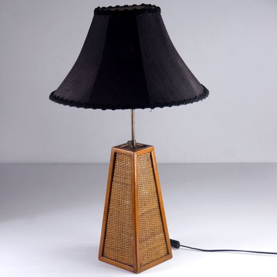 Mid-Century French Wicker Table Lamp, 1960s-GIW-1332600