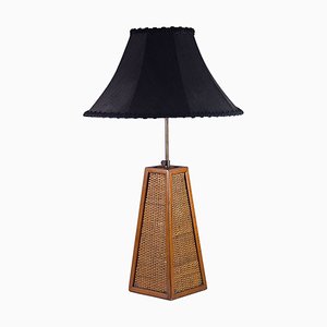 Mid-Century French Wicker Table Lamp, 1960s-GIW-1332600