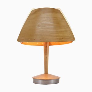 Mid-Century French Wooden Table Lamp from Lucid, 1970s-TZ-738283