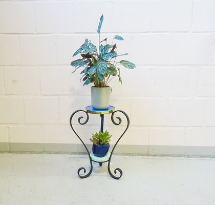 Mid-Century French Wrought Iron Planter, 1950s-POM-540669