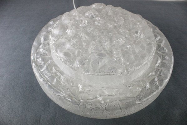 Mid-Century Frosted Ice Glass Ceiling Lamp from Doria Leuchten, 1960s-FUP-698470